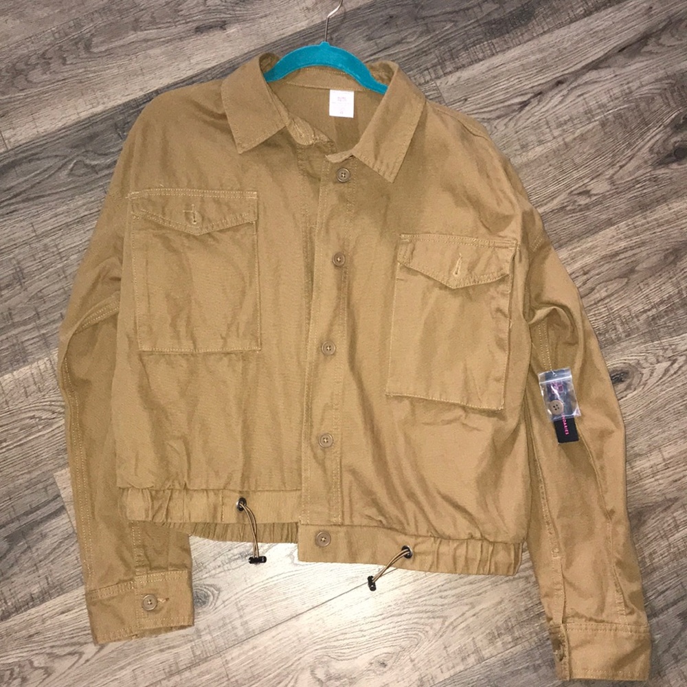 Camel jean jacket